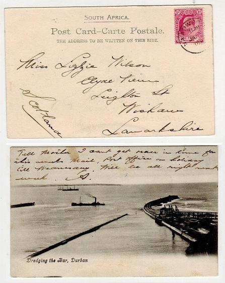 CAPE OF GOOD HOPE - 1905 1d rate postcard to UK used at NAAUWPOORT.