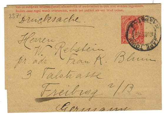 SOUTH AFRICA - 1913 1d red postal stationery wrapper used.  H&G 2.