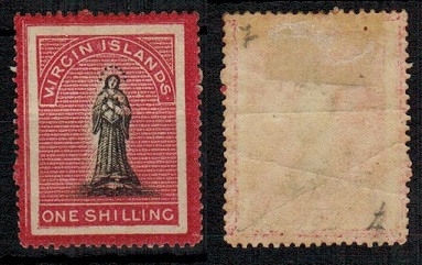 BRITISH VIRGIN ISLANDS - 1867 1/- black and rose with LONG TAILED S variety mint.  SG 18a.