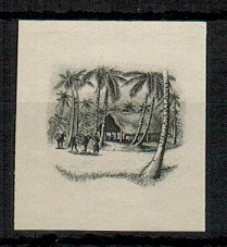 COOK ISLANDS - 1938 2/- IMPERFORATE PLATE PROOF of the vignette in black.