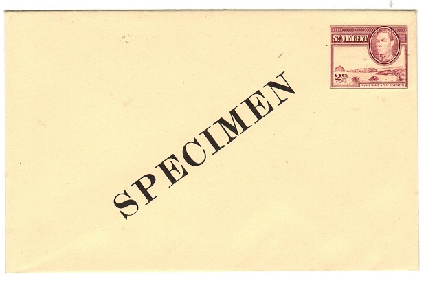 ST.VINCENT - 1949 2c brown PSE unused SPECIMEN.  H&G 3.