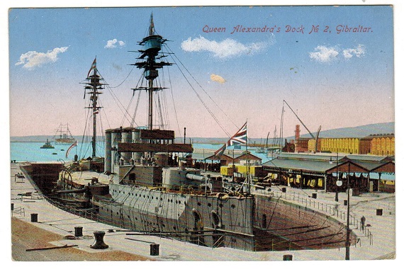 GIBRALTAR - 1910 (circa) unused picture postcard of 