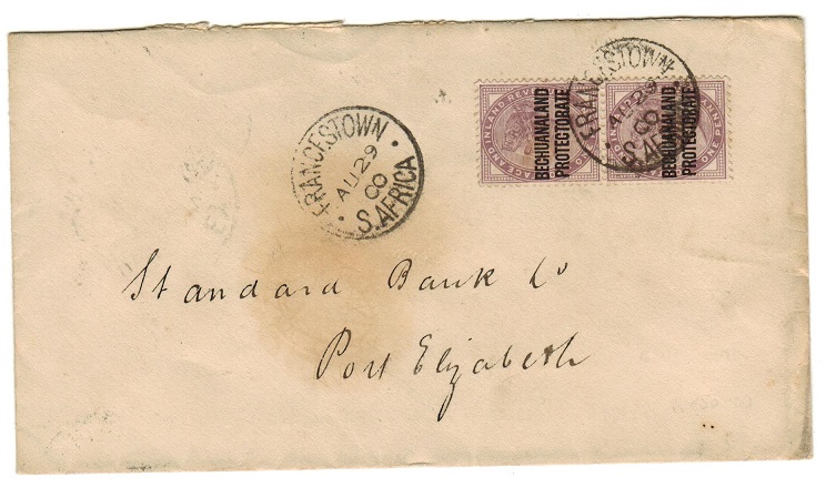 BECHUANALAND - 1900 2d rate cover to Port Elizabeth used at FRANCISTOWN.