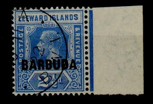 BARBUDA - 1922 2 1/2d bright blue used with INVERTED WATERMARK.  SG 4w.