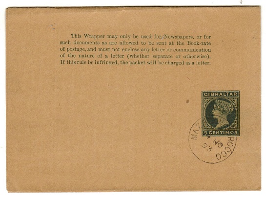 MOROCCO AGENCIES - 1896 5c green stationery wrapper 