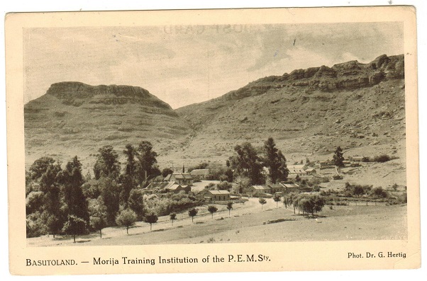 BASUTOLAND - 1925 (circa) unused picture postcard of Morija Training Institution.