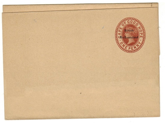 BECHUANALAND - 1885 1d red-brown postal stationery wrapper unused.  H&G 2.