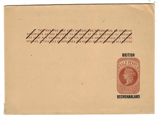 BECHUANALAND - 1889 1/2d red brown postal stationery wrapper unused.  H&G 7.