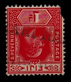 fiji - 1906 1d Red (SG 119) cancelled by RAKI RAK (I) handstamp. 