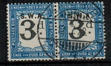 SOUTH WEST AFRICA - 1928 3d black and blue 
