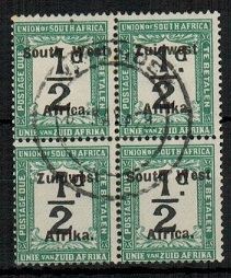 SOUTH WEST AFRICA - 1923 1/2d black and green 