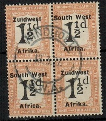 SOUTH WEST AFRICA - 1926 1 1/2d black and yellow brown 