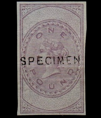 BECHUANALAND - 1888 1 (SG type 5) unappropriated die IMPERFORATE PLATE PROOF struck SPECIMEN.