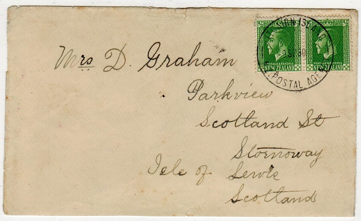 PITCAIRN ISLAND - 1930 1d rate cover to UK.