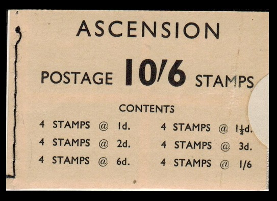 ASCENSION - 1963 10s6d BOOKLET complete.  SG SB1.