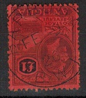 BARBUDA - 1922 1 adhesive of Antigua (SG 61) cancelled BARBUDA. 