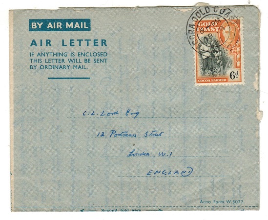 GOLD COAST - 1951 6d rate use of 