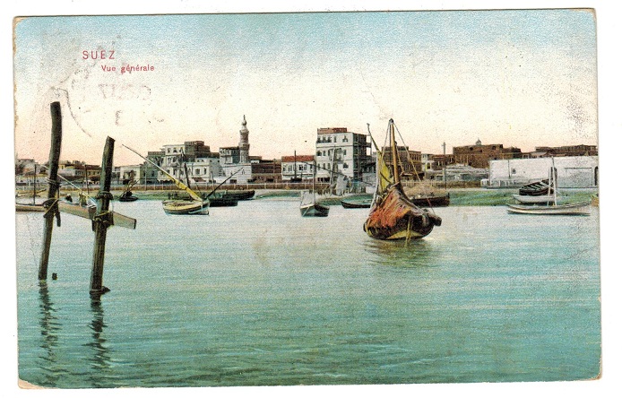 CEYLON - 1913 PPC cancelled COLOMBO PAQUEBOT.