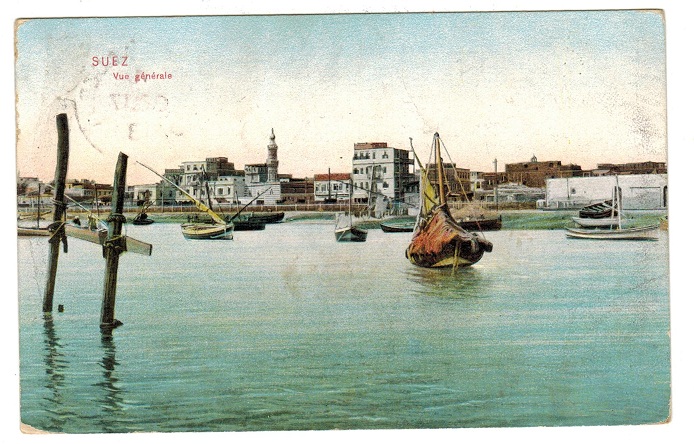 CEYLON - 1913 PPC cancelled COLOMBO PAQUEBOT.