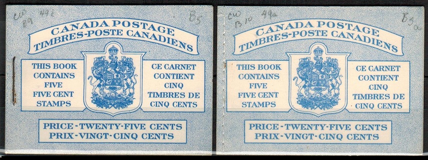 CANADA - 1954 25c blue BOOKLET
