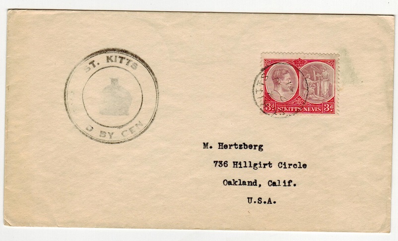 ST.KITTS - 1941 3d rate 