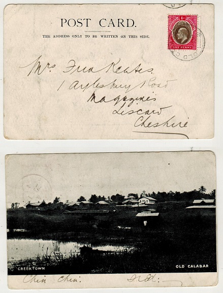 SOUTHERN NIGERIA - 1904 1d rate postcard to UK.