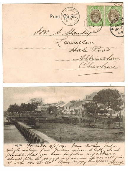 SOUTHERN NIGERIA - 1904 1d rate postcard to UK.