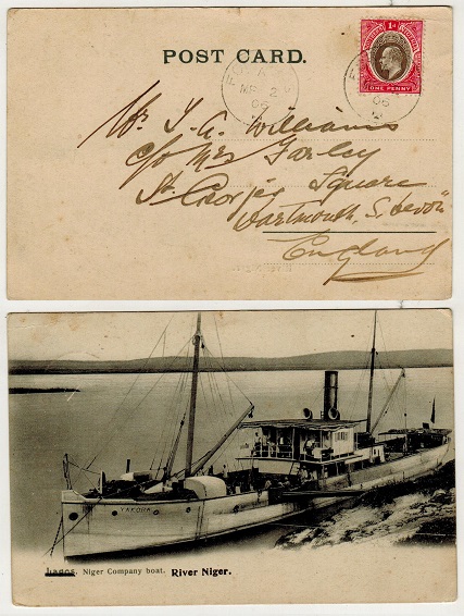 SOUTHERN NIGERIA - 1906 1d rate postcard use to UK.