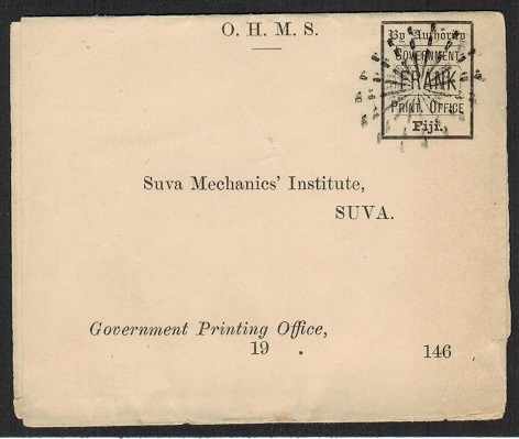 FIJI - 1884 (no value) FRANK wrapper used locally.