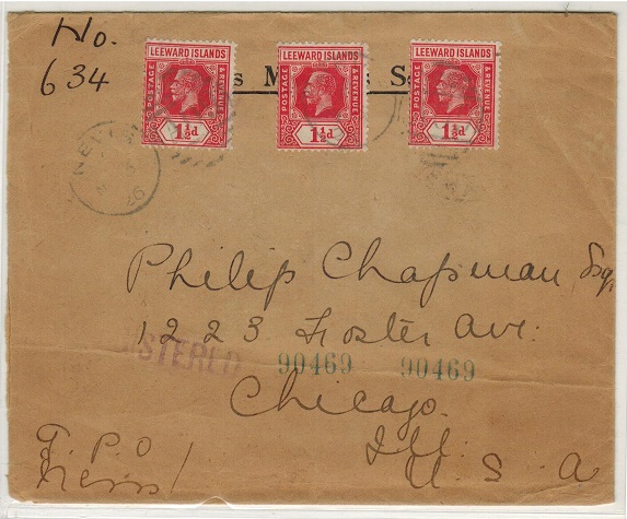 ST.KITTS - 1936 4 1/2d registered cover to USA used at NEVIS.