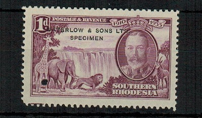 SOUTHERN RHODESIA - 1935 1d 