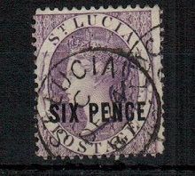 ST.LUCIA - 1882-84 6d violet used.  SG 28.
