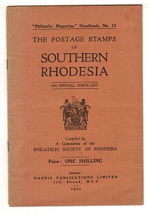 SOUTHERN RHODESIA - The Postage Stamps of Southern Rhodesia official check list (Handbook 13). 