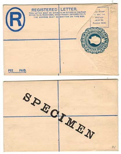 CYPRUS - 1922 2 3/4pi blue on cream RPSE unused SPECIMEN.  H&G 10.