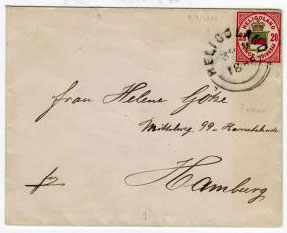 HELIGOLAND - 1888 2 1/2d (20pfg) cover.