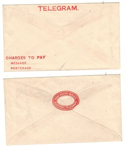 NEW SOUTH WALES - 1890 (circa) TELEGRAM envelope unused.