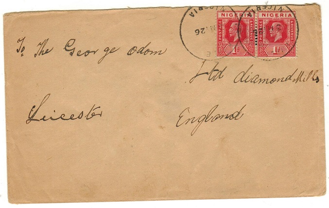 NIGERIA - 1926 2d rate cover to UK used at KWALE.