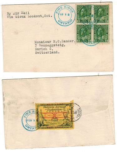 CANADA - 1927 first flight cover via 