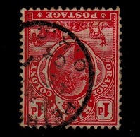 ORANGE RIVER COLONY - 1903 1d scarlet used showing the variety WATERMARK INVERTED.  SG 140a.
