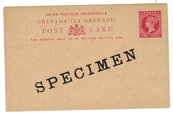 GRENADA - 1886 1d carmine on buff PSC unused SPECIMEN.  H&G 6a.