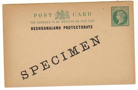 BECHUANALAND - 1901 1/2d blue green PSC unused SPECIMEN.  H&G 1.