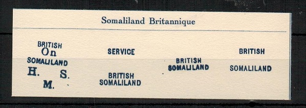 SOMALILAND - 1903 FOURNIER proof strikes taken from his forgery handbook.