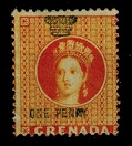 GRENADA - 1875 1d mint REVENUE.