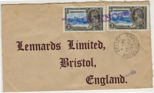 BRITISH HONDURAS - 1935 3c 