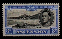 ASCENSION - 1938 3d black and ultramarine. Fine mint. SG 42.