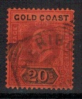 GOLD COAST - 1902 20/- (SG 48) FORGERY cancelled SHERIBO.