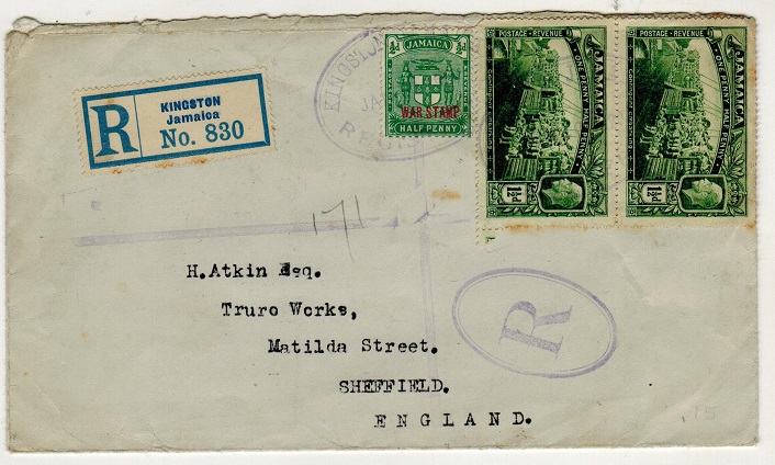 JAMAICA - 1920 registered 