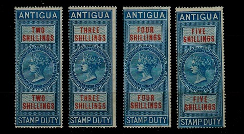 ANTIGUA - 1870 2/-, 3/-, 4/- and 5/- 