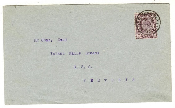 BECHUANALAND - 1915 cover to Pretoria bearing Transvaal 2d tied KEIMOES/BECHUANALAND.