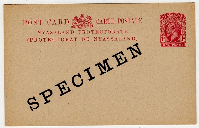 NYASALAND - 1914 1d red PSC unused SPECIMEN.  H&G 5.